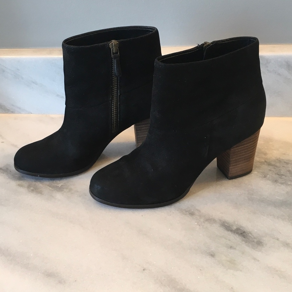Cole Haan Black Suede Ankle Booties